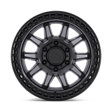 Black Rhino Calico 17x8.5 0mm Matte Gunmetal with Matte Black Lip