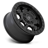 Black Rhino Venture Beadlock 17x8 +38 Matte Black with a Real Beadlock   truck wheel