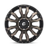 Fuel 1PC Blitz 18x9 -12mm Matte Black with Machined Spokes and a Smoke Tint