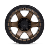 Fuel 1PC D124 BLOCK BEADLOCK 17x8.5 0mm Matte Bronze with Matte Black Ring