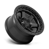 Fuel 1PC D750 BLOCK 18x9 +1mm Matte Black With Black Ring