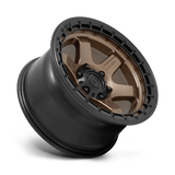 Fuel 1PC D751 BLOCK 17x9 +1mm Matte Bronze With Black Ring (6x120)