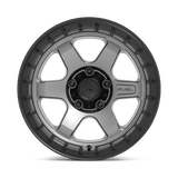 Fuel 1PC D752 BLOCK 17x9 +1mm Matte Gunmetal With Black Ring (6x120)