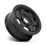 Fuel UTV D922 BLOCK BEADLOCK 15x6 +38mm Matte Black with Black Ring