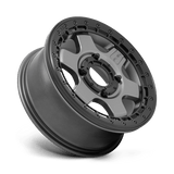 Fuel UTV D923 BLOCK BEADLOCK 15x6 +38mm Matte Gun Metal with Black Ring