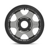 Fuel UTV D923 BLOCK BEADLOCK 15x6 +38mm Matte Gun Metal with Black Ring
