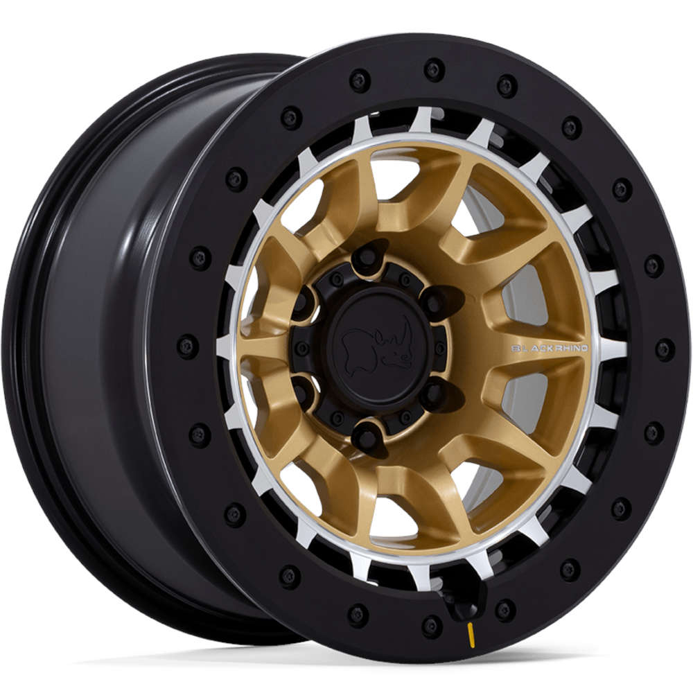Black Rhino Tusk Gold Black wheel