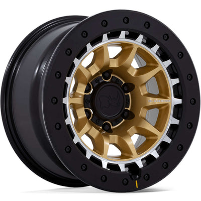 Black Rhino Tusk Gold Black wheel