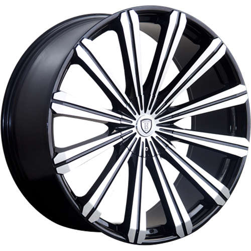 Borghini B18-M Black with Machined Spoke Faces