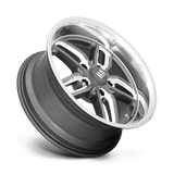 US Mag 1PC C-TEN 20x10 +1mm Matte Gunmetal with Milled Spokes and a Chrome Stainless Steel Lip (5x120.65)