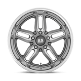 US Mag 1PC C-TEN 20x10 +1mm Matte Gunmetal with Milled Spokes and a Chrome Stainless Steel Lip (5x120.65)