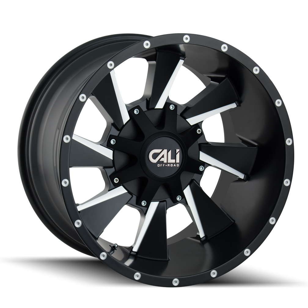 Cali Off-Road DISTORTED 9106 Satin Black Milled wheel