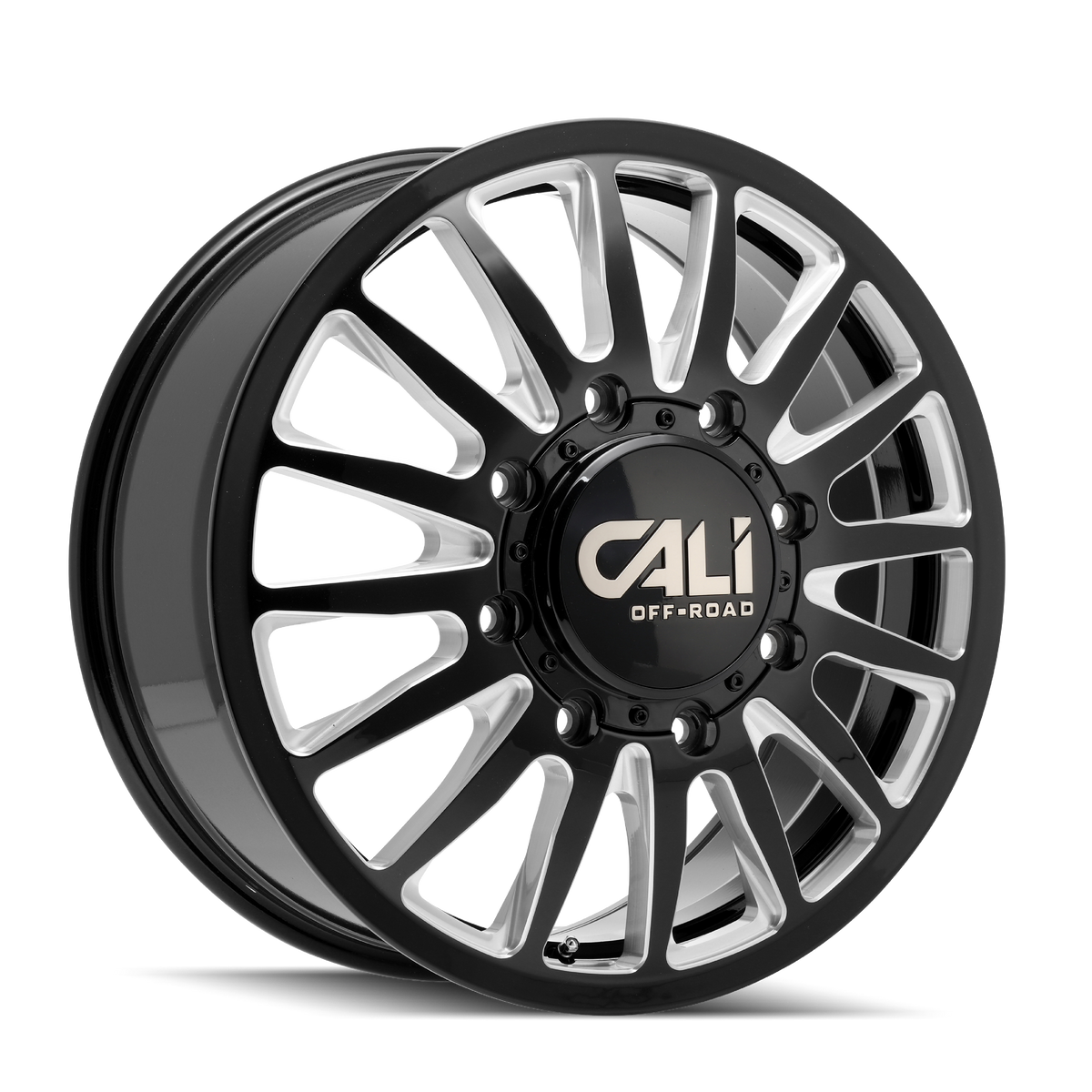 Cali Off-Road SUMMIT DUALLY 9110D Gloss Black Milled wheel