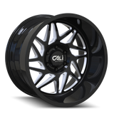 Cali Off-Road GEMINI 9112 Gloss Black Milled wheel