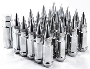 Wheel Installation Kit set: (Includes Spike Lug nuts, Key & Centering rings for 4 Wheels)