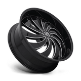 DUB S242 Cojones 24x10 +5 Gloss Black Milled premium wheel