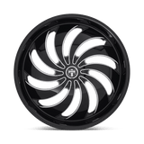 DUB S242 Cojones 24x10 +5 Gloss Black Milled premium wheel