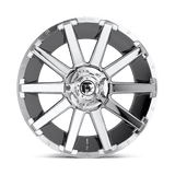 Fuel 1PC D614 CONTRA 20x9 +20mm Chrome Plated