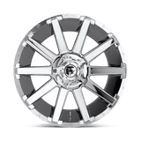 Fuel 1PC D614 CONTRA 20x10 -18mm Chrome Plated (8x170)
