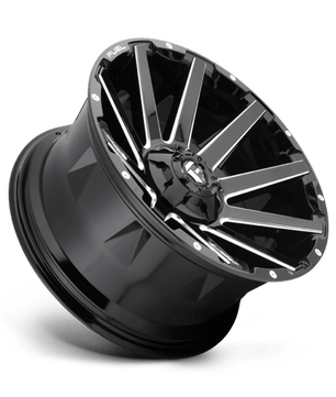 Fuel 1PC Contra 24x12 -44 Gloss Black with Milled Spoke Edges