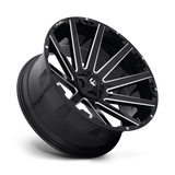Fuel 1PC Contra 26x12 -44mm Gloss Black with Milled Spokes