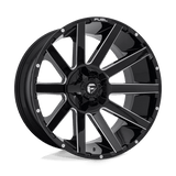 Fuel 1PC D615 CONTRA 24x12 -44mm Gloss Black Milled