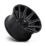 Fuel 1PC D615 CONTRA 24x12 -44mm Gloss Black Milled