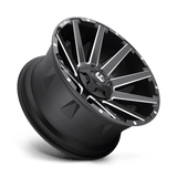 Fuel 1PC D616 CONTRA 20x9 +1mm Matte Black Milled (5x139.7 / 5x150)