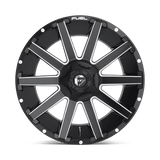 Fuel 1PC D616 CONTRA 20x9 +1mm Matte Black Milled (5x139.7 / 5x150)