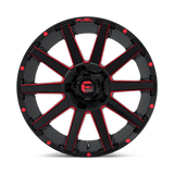 Fuel 1PC D643 CONTRA 22x10 -18mm Gloss Black Red Tinted Clear