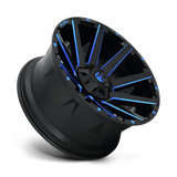 Fuel D644 Contra 20x9 +20 Gloss Black Blue Tinted Clear premium truck wheel