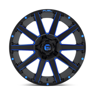 Fuel 1PC D644 CONTRA 20x10 -18 Gloss Black Blue Tinted Clear