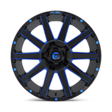 Fuel D644 Contra 20x9 +20 Gloss Black Blue Tinted Clear premium truck wheel