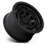 Black Rhino Convoy 17x8.5 -10 Matte Black with a Simulated Beadlock   truck wheel