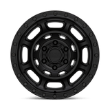 Black Rhino Convoy 17x8.5 -10 Matte Black with a Simulated Beadlock   truck wheel