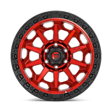 Fuel 1PC D695 COVERT 18x9 +20mm Candy Red Black Bead Ring (6x139.7)