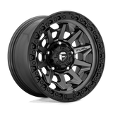 Fuel 1PC D716 COVERT 20x9 +1mm Matte Gun Metal Black Bead Ring