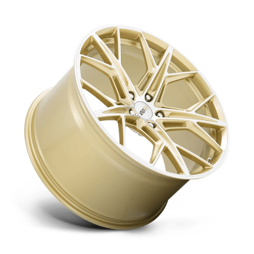 Cray Hammerhead 21x9 +38 Gloss Gold with Mirror Cut Machined Spoke Faces