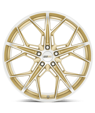 Cray Hammerhead 21x9 +38 Gloss Gold with Mirror Cut Machined Spoke Faces