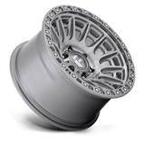 Fuel 1PC Cycle 17x8.5 +25mm Platinum Gray with Simulated Beadlock