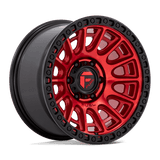 Fuel 1PC Cycle 17x8.5 +34mm Candy Red with Black Simulated Beadlock