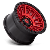 Fuel 1PC Cycle 20x9 +1mm Candy Red with Black Simulated Beadlock