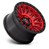 Fuel 1PC Cycle 17x8.5 +34mm Candy Red with Black Simulated Beadlock