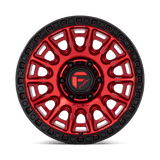 Fuel 1PC Cycle 20x9 +1mm Candy Red with Black Simulated Beadlock