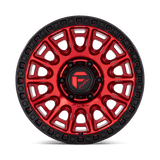Fuel 1PC Cycle 17x8.5 +34mm Candy Red with Black Simulated Beadlock