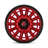 Fuel 1PC D834 CYCLE 20x9 +1mm Candy Red with Black Ring