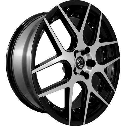 Capri Luxury C0136 Gloss Black with Machined Spoke Faces