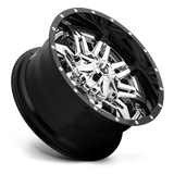 Fuel 2PC D266 LETHAL 20x10 -19mm Chrome Plated Gloss Black Lip