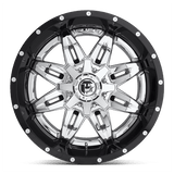 Fuel 2PC D266 LETHAL 20x10 -19mm Chrome Plated Gloss Black Lip