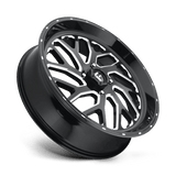 Fuel UTV D581 Triton 24x7 Gloss Black Milled premium UTV wheel